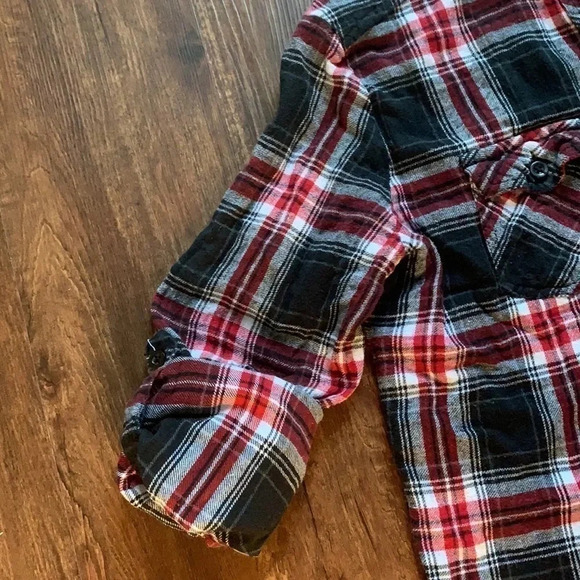 Marisol Long Sleeve Button Down Plaid Shirt Flannel - Picture 6 of 7